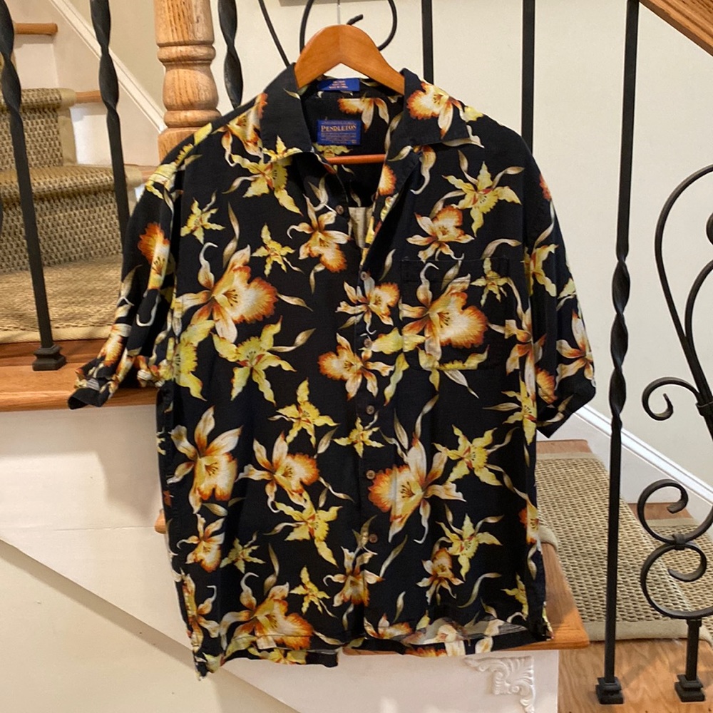 Pendleton 100 percent silk Hawaiian Shirt